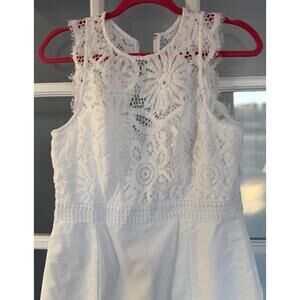 Women's Lilly Pulitzer Sharice Stretch Shift Dress Resort White Lace Size 6